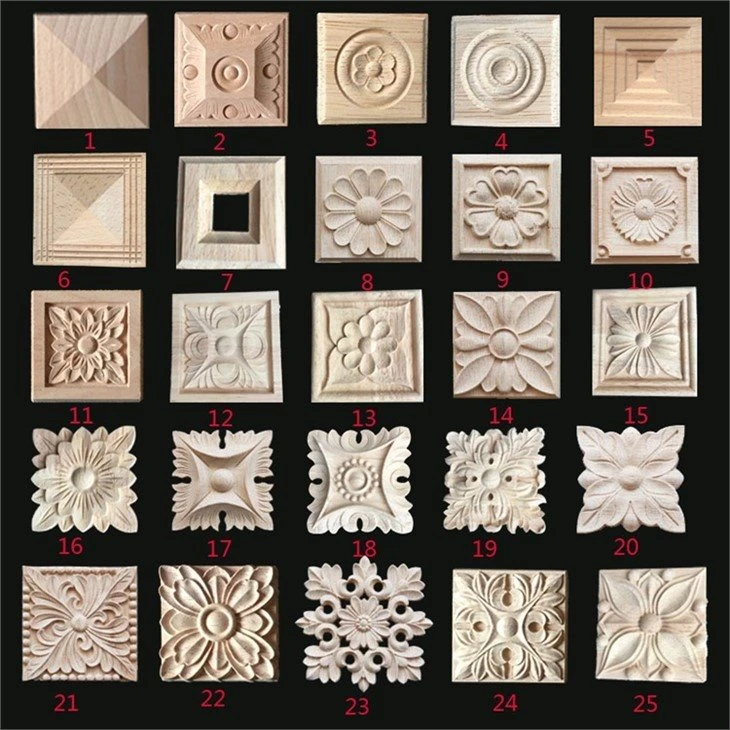 wood rosette appliques (4)